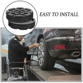 4 Pcs Car Jack Pad: Slotted Trolley Jacking Rubber Blocks, Universal Floor Jack Pad Adapter for Trolley Jack, Car Repair Tool Car Accessories