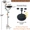 Aifeorzo Free Standing Solar Bird Bath, 58" Tall Decorative Birdbath