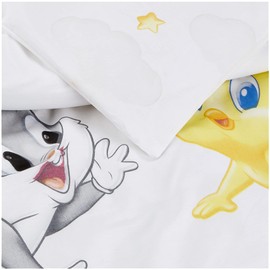 Herding Looney Tunes 100% Cotton Renforcé Bed Linen Set Made in Green Pillowcase 40 x 60 cm Duvet Cover 100 x 135 cm Zip Closure
