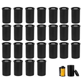 SULIUDAJI Pack of 25 Black PP Film Canisters 33mm Outer Diameter 30mm Inner Diameter 54mm Height Matte Black Sun Protection Ideal for Transportation 1 Month Return Policy