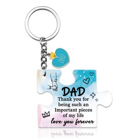 SUDIKUB Birthday Gifts For Dad From Son Daughter Acrylic Dad Plaque Puzzle Desk Decor Father's Day Gifts For Father Daddy Pappy Man Christmas Gift