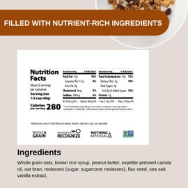 Erin Baker's Homestyle Granola Cereal with Ancient Grains, Peanut Butter - Made from Natural Ingredients, Source of Plant-Based Protein - Vegan Friendly, Non-GMO, 12oz Bags, 6-Pack