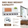 Jemyxhw Key Rack with Shelf and 6 Hooks, Wooden Key