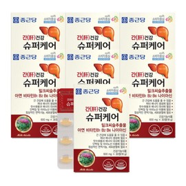 Chong Kun Dang Liver Health Super Care 600mg x 30 Tablets, 7 Sets (7-Month Supply) / Milk Thistle, B Vitamins, Immune Health, Zinc / 종근당 간건강 슈퍼케어 600mgx30정 7세트 7개월분  밀크씨슬 비타민B군 면역건강 아연