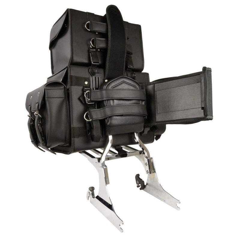 Milwaukee Leather Large Four Piece PVC Touring Pack with Barrel