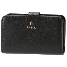 Furla WP00314 ARE000 Bifold Wallet, Medium Camelia Camelia Zip Around Wallet, NERO