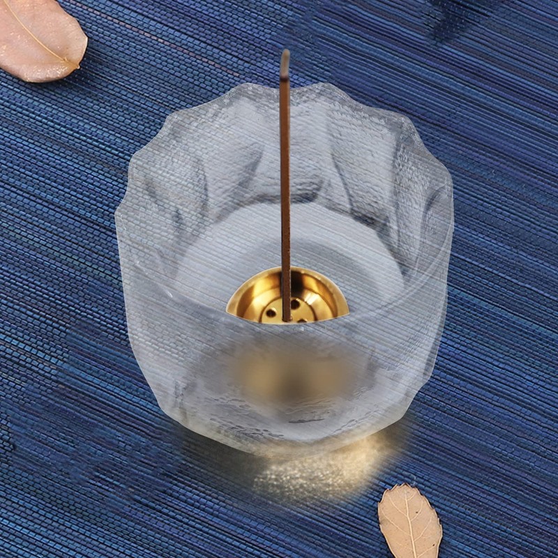 HttDog Incense Holder, Glass, Stylish, 2 in 1 Incense Plate,