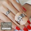 Sterling Silver Three Little Frogs Ring Size 3