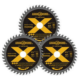 ANGELSWORD 4-1/2 Inch Circular Saw Blade for Ultra-Nice Wood Cutting, 40T, 3 Pack, 3/8" Arbor