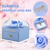 muchly Rose Ring Box，Proposal ring box rotates 360 degrees. Square