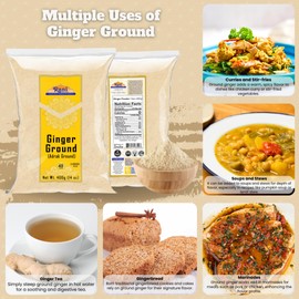 Rani Ginger (Adarak) Powder Ground, Spice 14oz (400g) ~ All Natural | Vegan | Gluten Friendly | NON-GMO | Kosher | Indian Origin