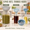 4 in 1 Kitchen Funnel Set with Detachable Strainer –