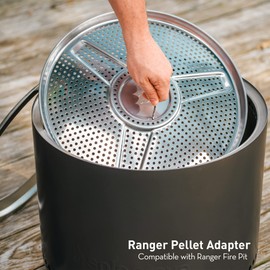 Solo Stove Ranger Pellet Adapter | Accessory for Outdoor Fire Pit Ranger, Extension for Burning Pellets, Safe Burning, Stainless Steel, Diameter: 13.16 in