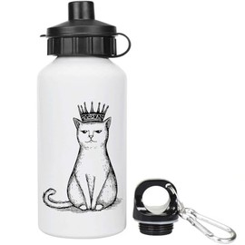 Azeeda 400ml 'Princess Cat' Kids Reusable Water/Drinks Bottle (WT00084303)