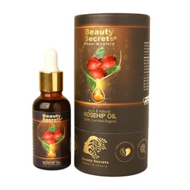 Beauty Secrets Cold Pressed Organic Pure & Natural Rosehip Oil_30ml for Wrinkles, Fine lines & Stretch marks on Face & Body