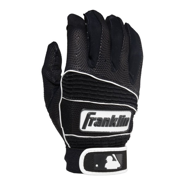 Franklin Sports MLB Adult Neo Classic II Series Batting Gloves, Black, XX-Large
