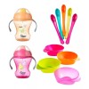 Tommee Tippee Vasos Entrenadores Platos Y Cucharas Largas Tommee Rosa