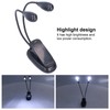 LED Book Light Eye Protecting 360° Rotatable White Light Double