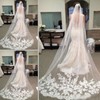 3 Meter Bridal Veil Lace Applique Metal Comb Fixing Ultra
