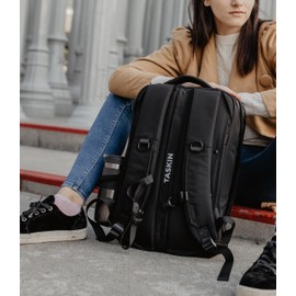 Taskin ONE X | Carry-on/Day-use Large Travel Laptop Backpack for Men | Double Expandable Convertible 18L/33L/45L