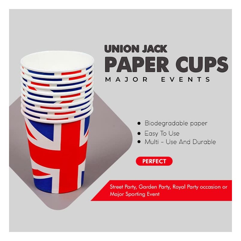 ZOPPER / 6 x Union Jack Party Paper Cup |