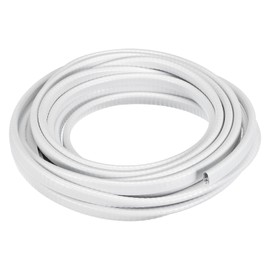 uxcell U Channel Edge Trim, 16.4ft Length Rubber Guard Seal Strip Edge Protector Fit for 1-2.5mm Edge, (15/64" W x 25/64" H) White