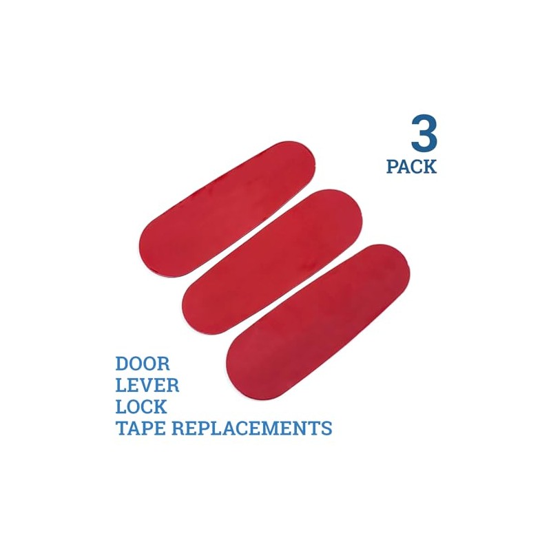 Wappa Baby Door Lever Lock Tape Replacements (3-Pack) Replacement adhesives
