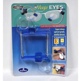 Generic Magic Eyes Clip On Eyeglass Magnifiers, 3x Magnification