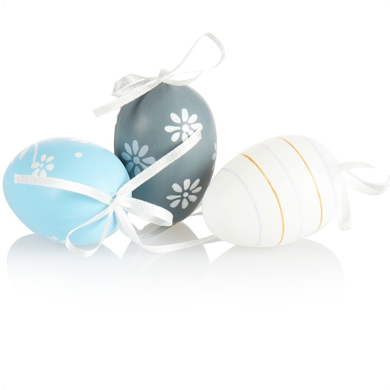com-four® Easter eggs for hanging, hand-painted Easter decoration in great