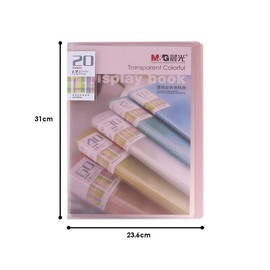 M&G A4 Presentation Display Book Project Folder, Storage Case Portfolio Folder, 800 Micron Random Colour Cover with 40 Pockets, 80 Sides (1 Piece, 40 Pockets)