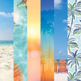 Paper House Productions 12" x 12" 9-Sheet Decorative Double Sided Paper Pack for Scrapbooking and Crafts - Tropical Sand & Sea