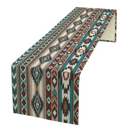 Southwestern Pattern Table Runner,Boho Vintage Style Native American Ethnic Tabletop Collection Table Runner for Kitchen Dining Room Banquet Restaurant 13x36in