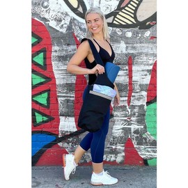 Jupiter Gear Yoga Mat Tote Bag with Large Side Pockets - COLOR: BlackWhite ZigZag, SIZE: One Size