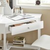 Haotian Small Corner Desk, Triangle Computer Desk with Drawer and