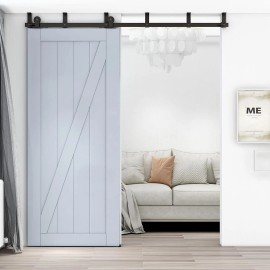 Ccjh 10FT Ceiling Mount Bracket Sliding Barn Door Hardware Kit ,T-shaped Single Door