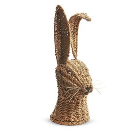 Raz Imports 2024 Natural Appeal 15.25" Woven Rabbit Bust