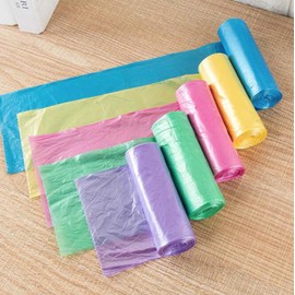 Small Trash Bags,5 Rolls 150 Counts 5 Colors Household Plastic Rubbish Bags for Bathroom, Bedroom, Office, Car, Home Waste Bin Plastic Trash Can Liners