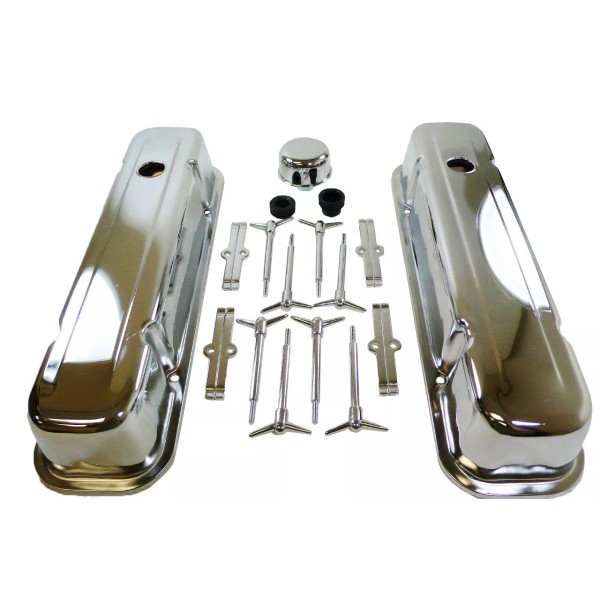 AutoNets Pontiac V8 301 326 350 455 Chrome Valve Cover