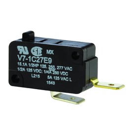 HONEYWELL S&C V7-1C27E9 MICRO SW, PIN PLUNGER, SPST-NO, 15A 277V (1 piece)