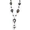BLACK - Beads Shapes Mid Century Modern - Tagua Necklace