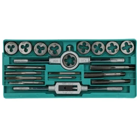 AB Tools 20pc Carbon Steel Tap & Die Metric Thread Cutter M3 - M12 with Wrenches
