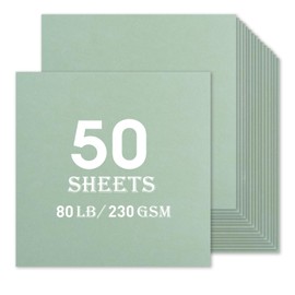 Sage Green Cardstock 50 sheets, 12” x 12” Cardstock Paper Bulk Construction Paper,230GSM Card Stock Printer Paper Scrapbooking Supplies for Diy Crafts Cricut Card Making