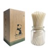 8.3'' Long Bamboo Fiber Straws - 200 Count, Disposable Bamboo