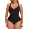 Miguofan Low Back Shapewear Bodysuit for Women Tummy Control, Deep
