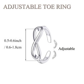 GreatMH 24PCS Toe Rings for Women Adjustable Toe Rings Women