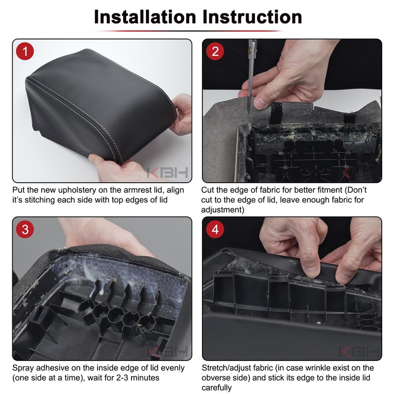 KBH Front Center Console Armrest Cover Replacement for Ford Explorer