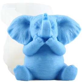 XIAOSHUI Elephant Candle Mold Elephant Silicone Candle Molds Elephant Resin Casting Mold for Animal Candle Home Decorate Mold Candle Making Aromatherapy Gypsum Candles Resin Clay Craft