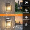 WIHTU Dusk to Dawn Outdoor Lighting Fixtures, Black Exterior Front