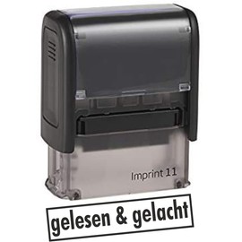 Self Inking Imprint Sayings Stamp - Read & Laughed - by Kaufhaus 2010 for Stamping All Types of Papers, Greeting Cards, Textiles and Much More. 37mm Long