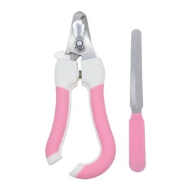 Dog Nail Trimmers Clippers Small Pet Nail Cutter File Grooming Supplies Paw Toenail Guard Kitten Cat Puppy Bunny Grooming Professional for Indoor Toe Claw Quiet for Large Dogs Care (Pink, Large)